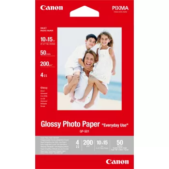 Canon GP-501 Blizgus fotopopierius 4x6 col. - 50 lapų, blizgus, 200 g/m², rašaliniams spausdintuvams