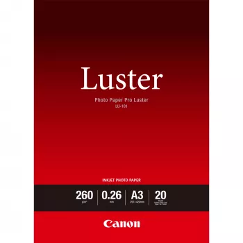 Canon LU-101 Luster Photo Paper Pro A3 - 20 lapų, satinas, 260 g/m², balta, 260 µm, 10-35 °C