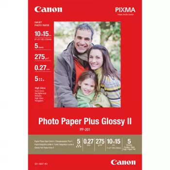 Canon PP-201 Glossy II Foto Popierius Blizgus 10x15cm - 5 Lapai