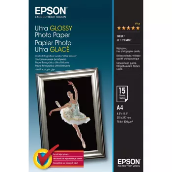 Epson Ultra Glossy Photo Paper A4 300 g/m² 15 lapų blizgus fotopopierius