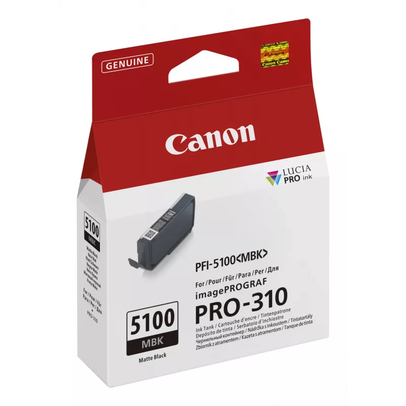 Canon PFI-5100 MBK kasetė su rašalu 1 vnt. Originali Matinė juoda