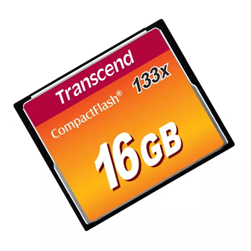 CompactFlash kortelė Transcend TS16GCF133 16GB, 50MB/s skaitymas, 20MB/s rašymas