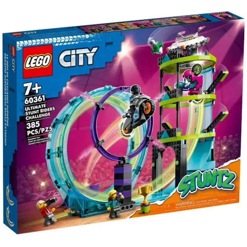LEGO City Stuntz 60361 „Ultimate Stunt Riders Challenge“ – triukų motociklų rinkinys