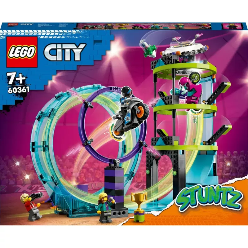 LEGO City Stuntz 60361 „Ultimate Stunt Riders Challenge“ – triukų motociklų rinkinys