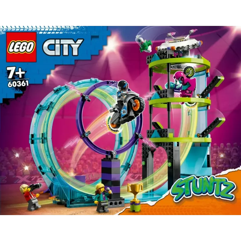 LEGO City Stuntz 60361 „Ultimate Stunt Riders Challenge“ – triukų motociklų rinkinys