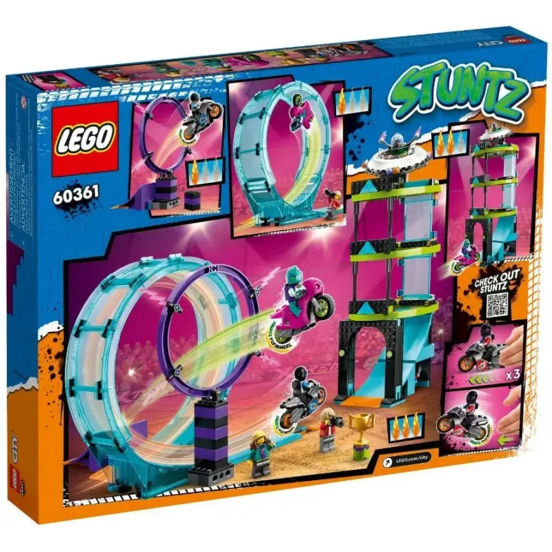 LEGO City Stuntz 60361 „Ultimate Stunt Riders Challenge“ – triukų motociklų rinkinys