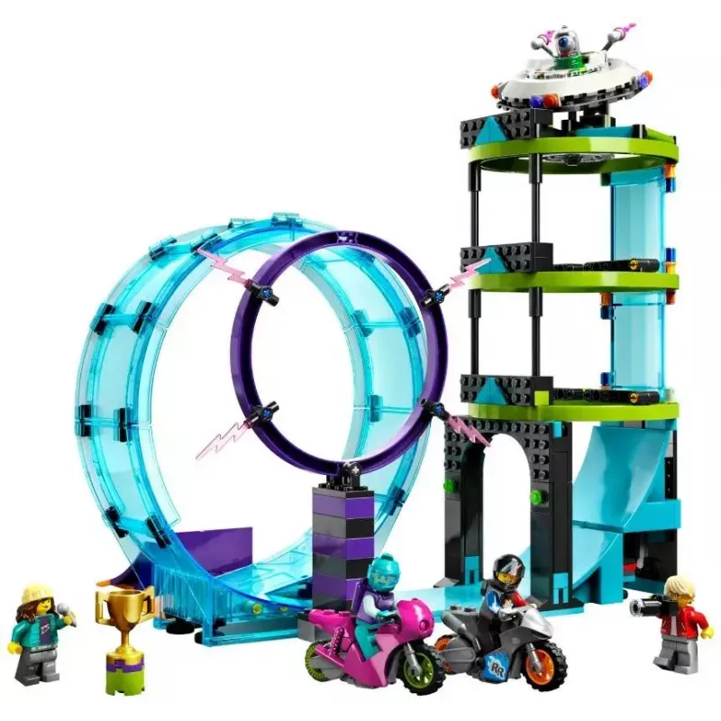 LEGO City Stuntz 60361 „Ultimate Stunt Riders Challenge“ – triukų motociklų rinkinys