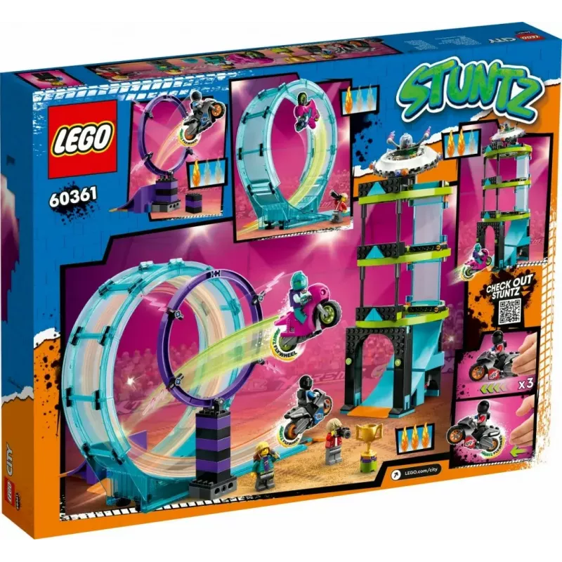 LEGO City Stuntz 60361 „Ultimate Stunt Riders Challenge“ – triukų motociklų rinkinys