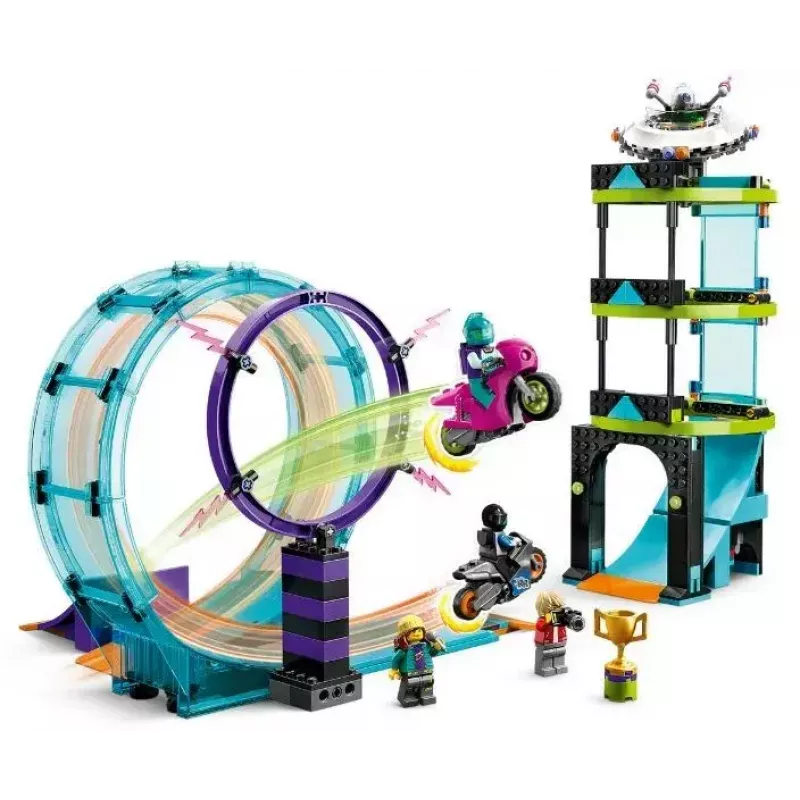 LEGO City Stuntz 60361 „Ultimate Stunt Riders Challenge“ – triukų motociklų rinkinys