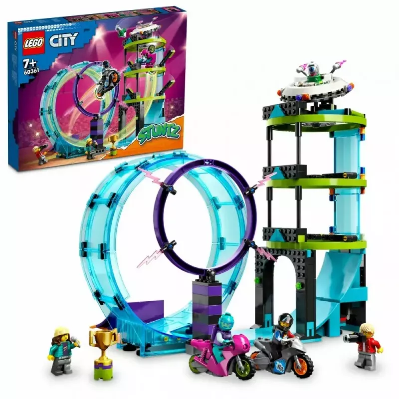 LEGO City Stuntz 60361 „Ultimate Stunt Riders Challenge“ – triukų motociklų rinkinys