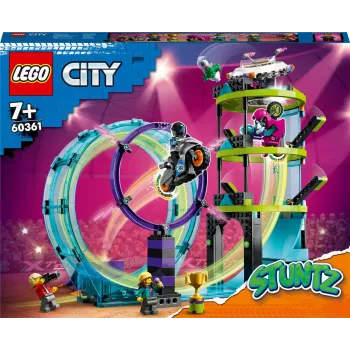 LEGO City Stuntz 60361 „Ultimate Stunt Riders Challenge“ – triukų motociklų rinkinys