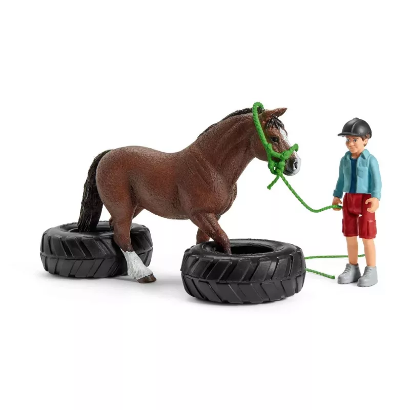 Schleich FARM WORLD Ponių vikrumo lenktynių rinkinys 42482