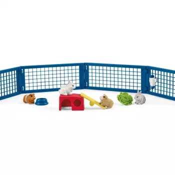 Triušių ir jūrų kiaulyčių namelis Schleich FARM WORLD 42500