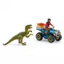 schleich Dinozaurai Pabėgimas nuo Velociraptoro keturračiu, Dinozaurai ir ugnikalnis, Tyrimų stotis, 4 m., Įvairių spalvų, Plastikas
