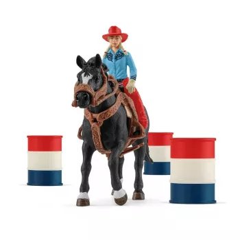 Schleich Cowgirl Barrel Racing Fun žaislų rinkinys, 3–8 m., įvairiaspalvis