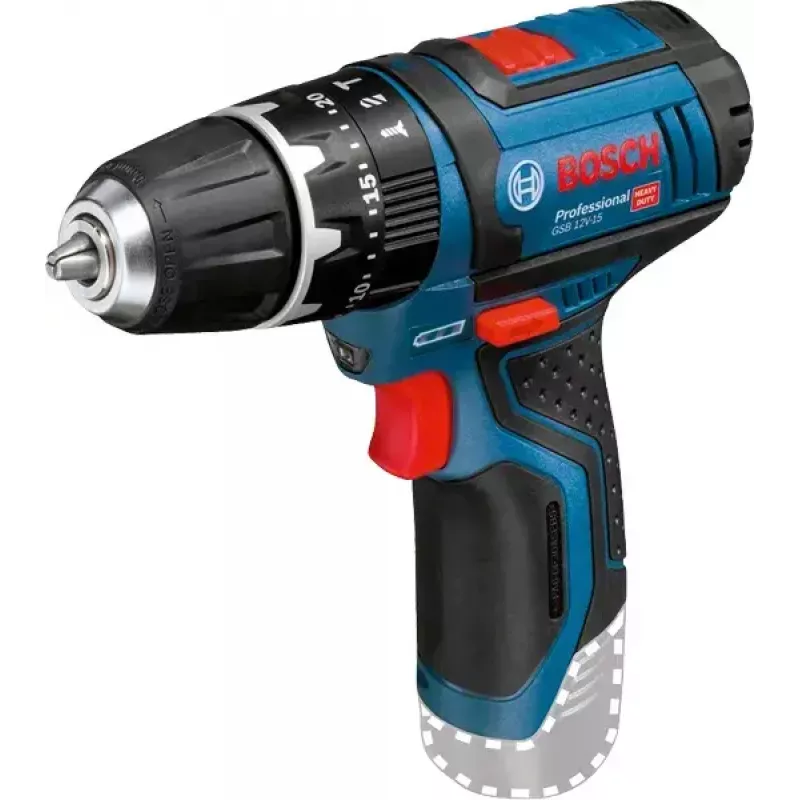 Pistolinė rankena gręžtuvas Bosch GSB 12V-15, 1300 aps./min., 2 Ah akumuliatorius