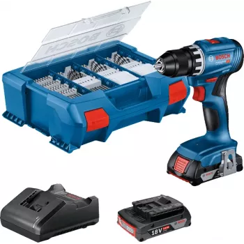 Bosch GSR 18V-45 Professional 500 RPM gręžtuvas su rakto nereikalaujančia griebtuvu, 900 g, juoda, mėlyna