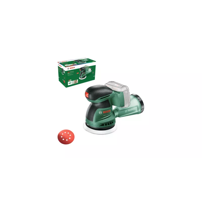 Bosch EasyOrbit 18V-10 (be akumuliatoriaus ir įkroviklio), orbitinis šlifuoklis, juodas, žalias, plastikinis, Vokietija, 23000 OPM, 1 mm