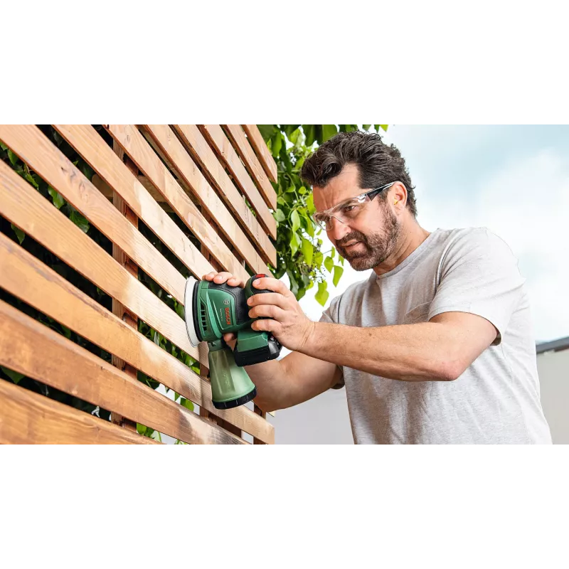 Bosch EasyOrbit 18V-10 (be akumuliatoriaus ir įkroviklio), orbitinis šlifuoklis, juodas, žalias, plastikinis, Vokietija, 23000 OPM, 1 mm