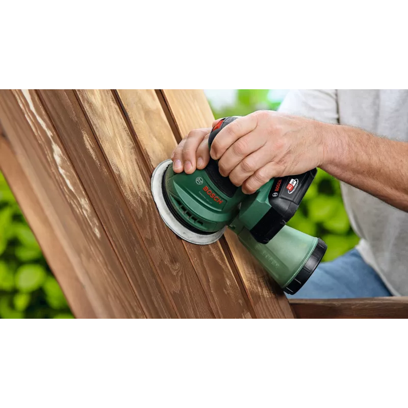 Bosch EasyOrbit 18V-10 (be akumuliatoriaus ir įkroviklio), orbitinis šlifuoklis, juodas, žalias, plastikinis, Vokietija, 23000 OPM, 1 mm