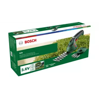 Bosch Isio belaidės žoliapjovės žirklės 8 cm 3,6 V Ličio jonų (Li-Ion) Juoda, Žalia