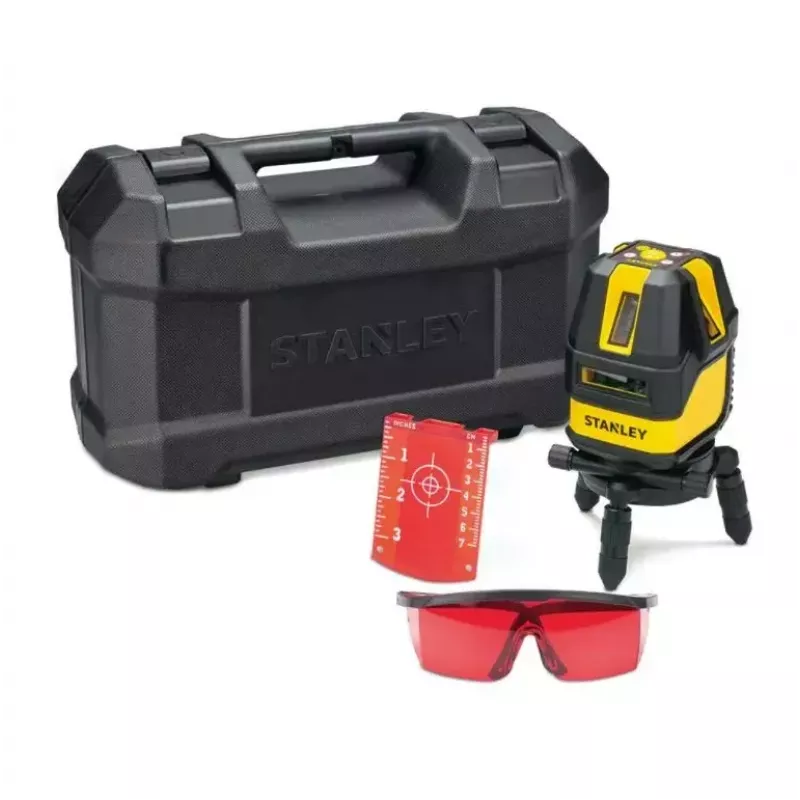 Lazerinis nivelyras STANLEY Multi-Line STHT77514-1 — raudonas lazeris, 4 vertikalios ir 1 horizontali linija