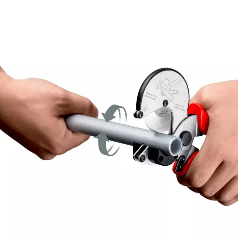 Vamzdžių žirklės Knipex 90 25 25, aliuminio, juodos/mėlynos/raudonos, 210 mm