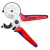 Vamzdžių žirklės Knipex 90 25 25, aliuminio, juodos/mėlynos/raudonos, 210 mm