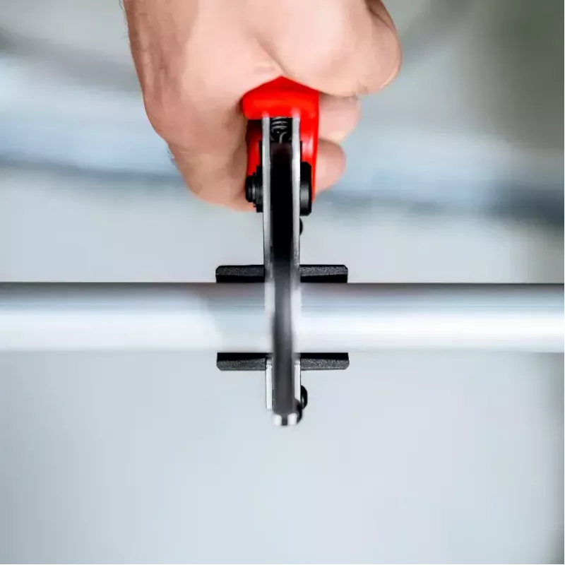 Vamzdžių žirklės Knipex 90 25 25, aliuminio, juodos/mėlynos/raudonos, 210 mm