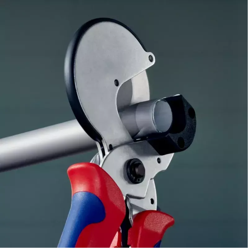 Vamzdžių žirklės Knipex 90 25 25, aliuminio, juodos/mėlynos/raudonos, 210 mm