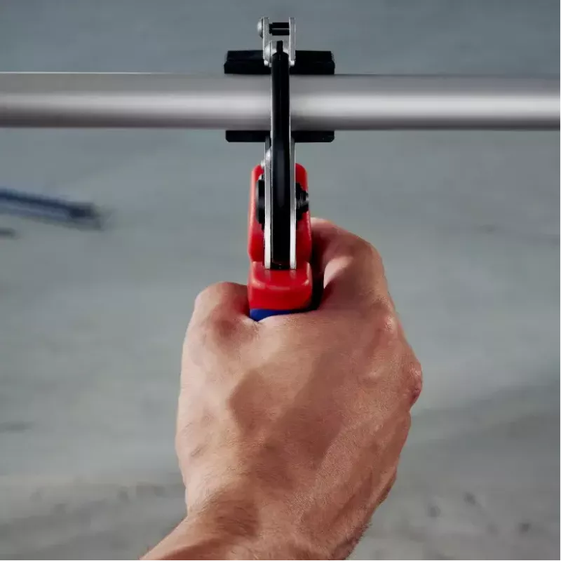 Vamzdžių žirklės Knipex 90 25 25, aliuminio, juodos/mėlynos/raudonos, 210 mm