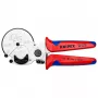 Vamzdžių žirklės Knipex 90 25 25, aliuminio, juodos/mėlynos/raudonos, 210 mm