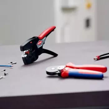 Knipex 12 72 190 kombinuotos replės, plienas, plastikinė rankena, juoda/raudona, 190 mm