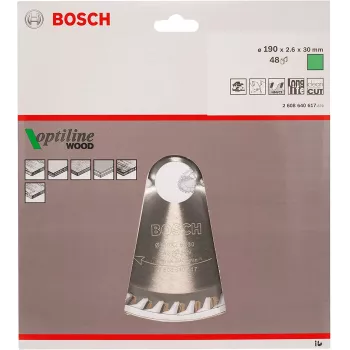 Bosch Optiline diskinis pjūklas medienai, 19 cm, 1 vnt.