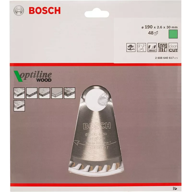 Bosch Optiline diskinis pjūklas medienai, 19 cm, 1 vnt.