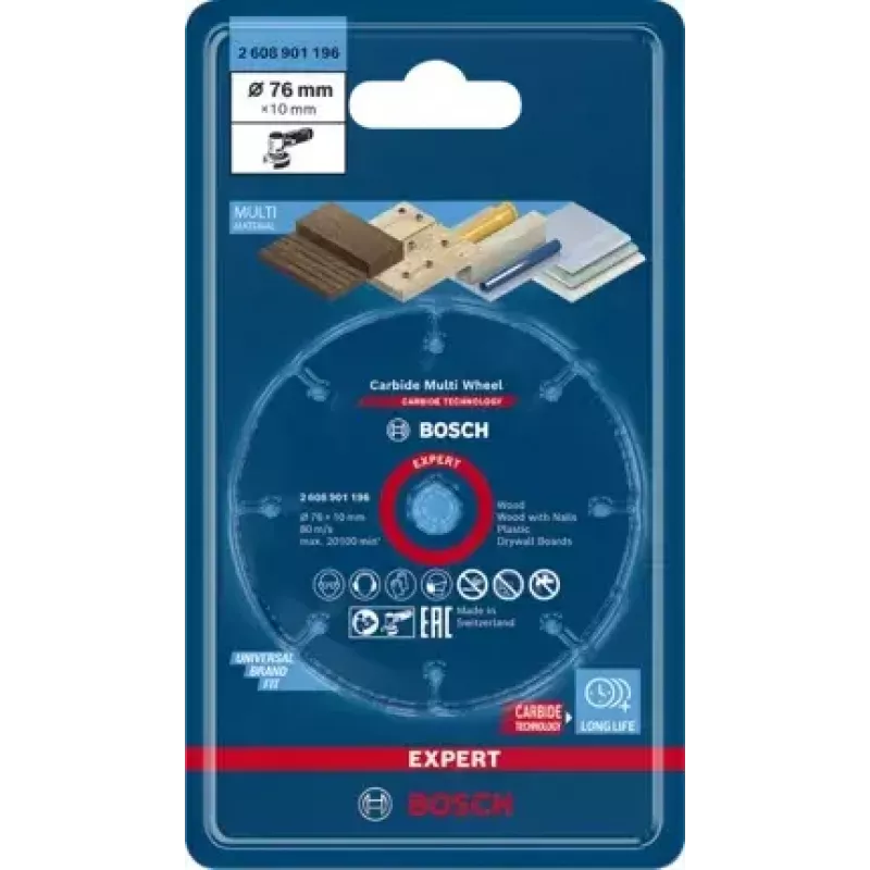 Bosch 2 608 901 196 pjaunamasis diskas medžiui, plastikui ir kompozitams