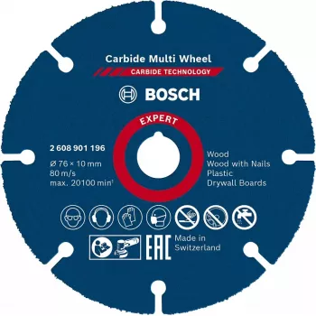 Bosch 2 608 901 196 pjaunamasis diskas medžiui, plastikui ir kompozitams