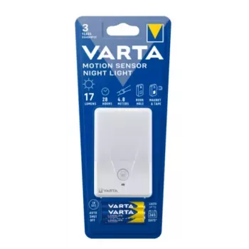 Varta 16624 101 421 naktinė šviesa su judesio jutikliu, šiltai balta LED, 28 val.