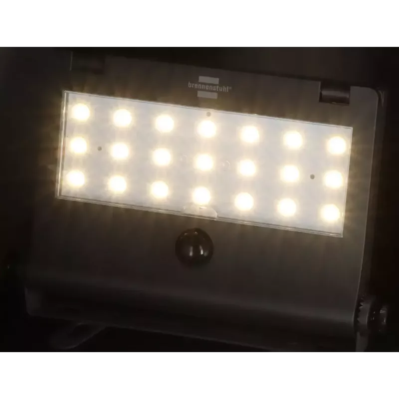 Brennenstuhl SOL 1000 Pad 1173740003 saulės baterijos LED sieninis prožektorius, 2,1 W, juodas