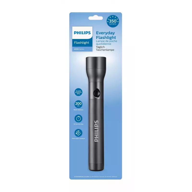 Philips SFL4003T/10 žibintuvėlis juodas Push LED