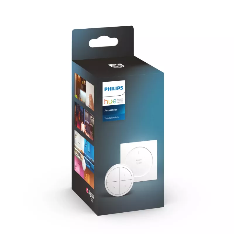 Philips Hue Tap Dial jungiklis 929003500101, belaidis, suderinamas su HomeKit, plastikinis, baltas
