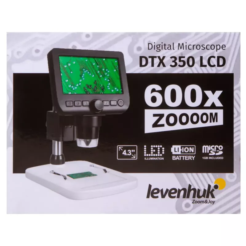 Skaitmeninis mikroskopas Levenhuk DTX 350 LCD 600x padidinimas