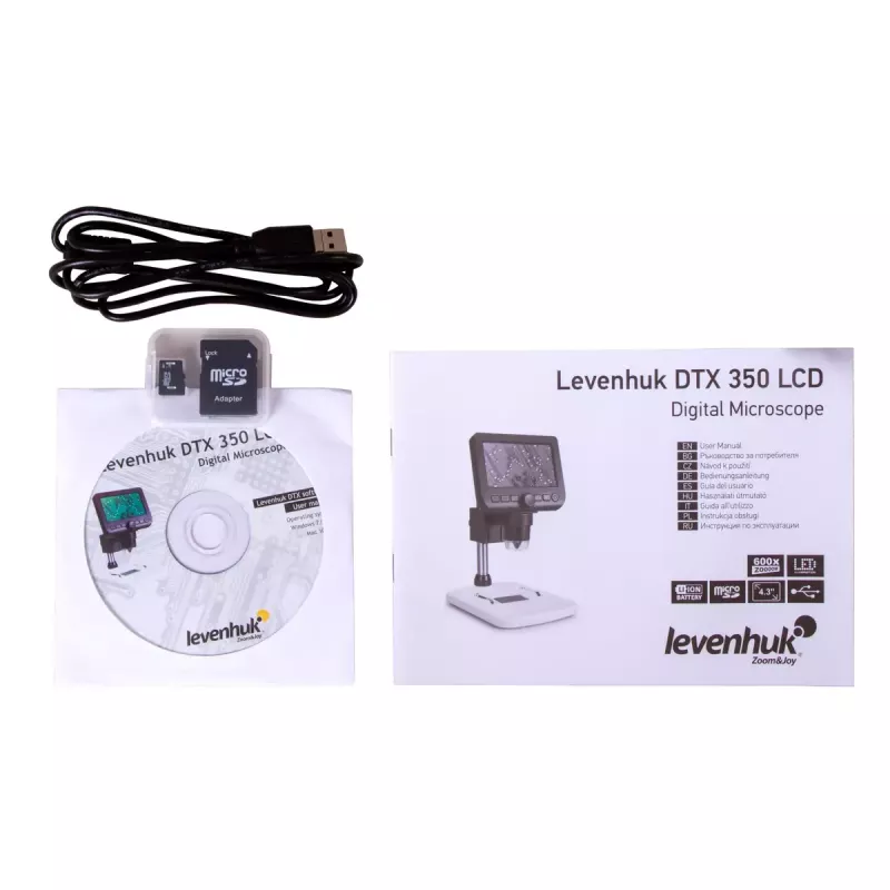 Skaitmeninis mikroskopas Levenhuk DTX 350 LCD 600x padidinimas