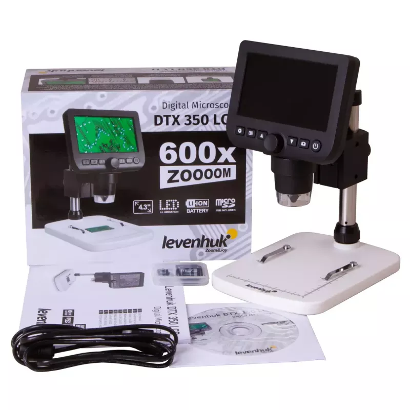 Skaitmeninis mikroskopas Levenhuk DTX 350 LCD 600x padidinimas