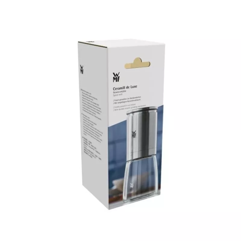 Malūnėlis druskai ir pipirams WMF De Luxe 14 cm nerūdijantis plienas su keraminiu trintuvu