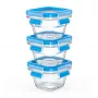EMSA CLIP & CLOSE N10507 Square Set Blue, Transparent 3 vnt.