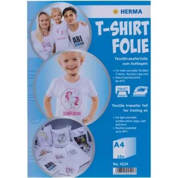 HERMA 4524 Termoperkėlimo lipdukas drabužiams, 10 vnt., universalus