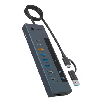ICY BOX 11-in-1 USB Type-C stotelė su kortelių skaitytuvu ir PD