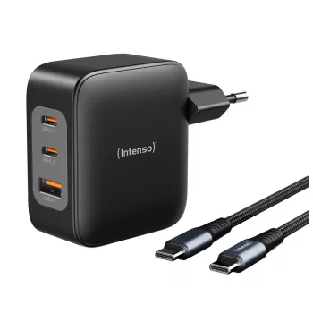 Maitinimo adapteris Intenso W100ACC+C520C 100W greitas įkrovimas GaN juodas
