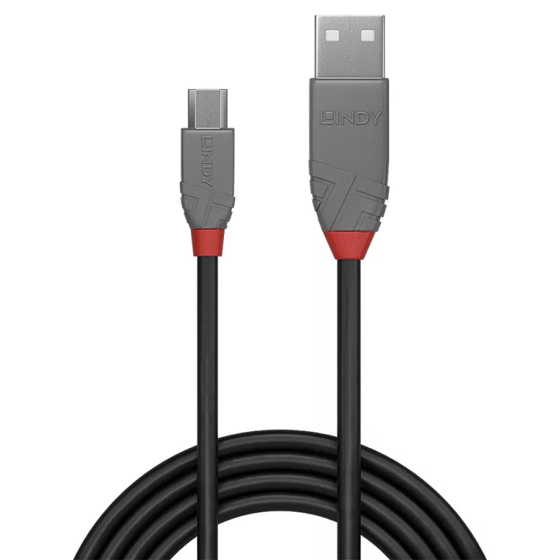 Lindy 2m USB 2.0 A tipo į Micro-B laidas, Anthra Line